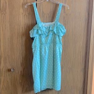 Maurices mint green polka dot dress